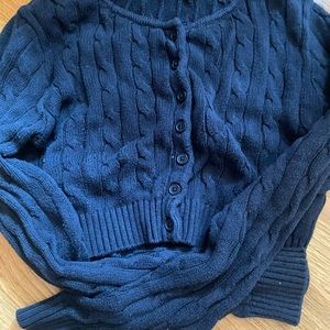 Blue cropped cardigan from brandy Melville